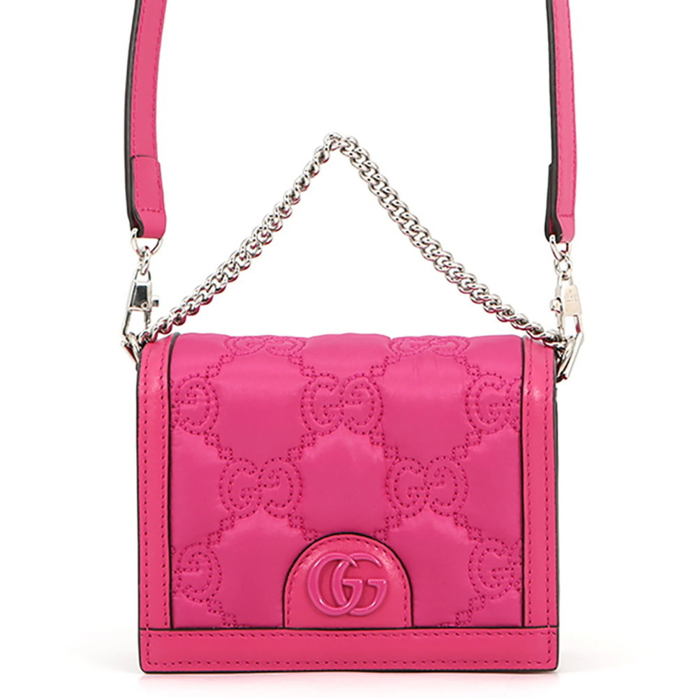 GUCCI Pink Leather Shoulder Bag